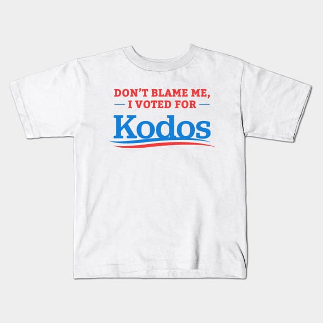 Don't Blame Me I Voted For Kodos Kids T-Shirt by dumbshirts